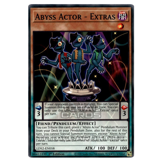 Yu-Gi-Oh! - Legendary Duelists: Season 2 - Abyss Actor - Extras (Common) LDS2-EN058