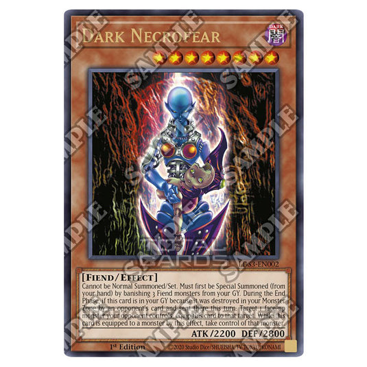 yugioh card dark necrofear LDS3-EN002 Ultra Rare 1st Edition NM During the End Phase Necrofear, the Horrid Darkness by