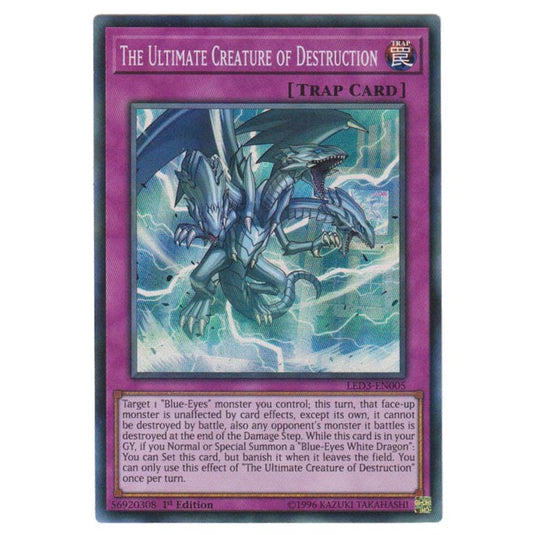 Yu-Gi-Oh! - White Dragon Abyss - The Ultimate Creature of Destruction (Super Rare) LED3-005