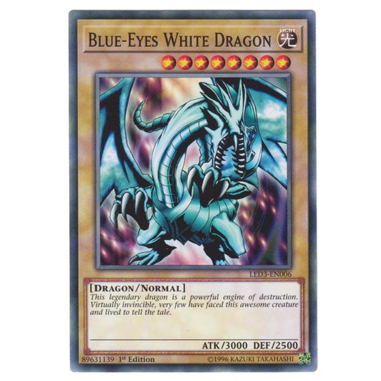 Yu-Gi-Oh! - White Dragon Abyss - Blue-Eyes White Dragon (Common) LED3-006
