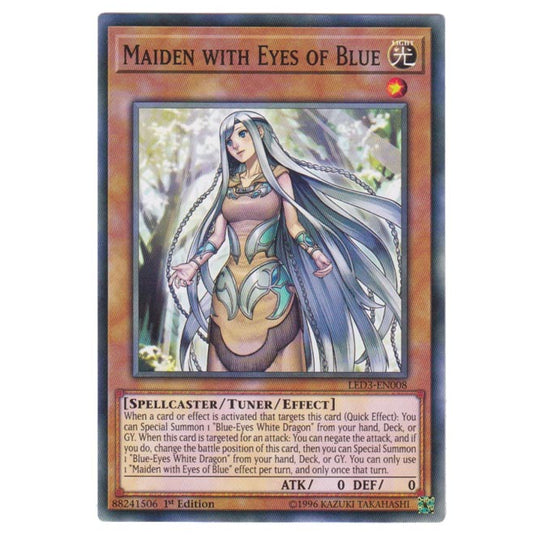 Yu-Gi-Oh! - White Dragon Abyss - Maiden with Eyes of Blue (Common) LED3-008
