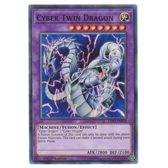 Yu-Gi-Oh! - White Dragon Abyss - Cyber Twin Dragon (Common) LED3-018