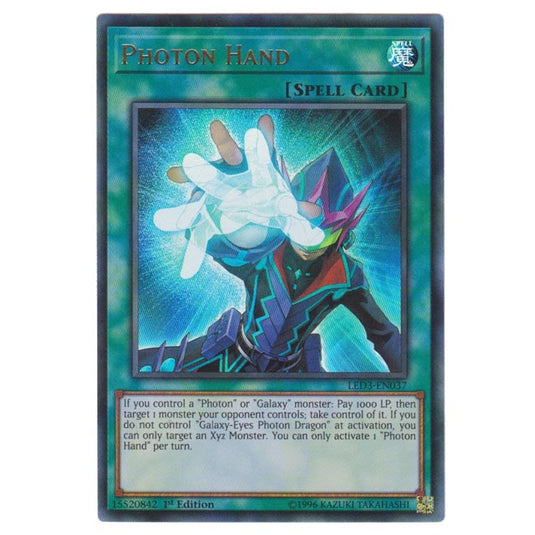 Yu-Gi-Oh! - White Dragon Abyss - Photon Hand (Ultra Rare) LED3-037 Yu-Gi-Oh! - White Dragon Abyss - Photon Hand (Ultra Rare) LED3-037