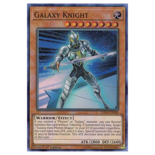 Yu-Gi-Oh! - White Dragon Abyss - Galaxy Knight (Super Rare) LED3-040 Yu-Gi-Oh! - White Dragon Abyss - Galaxy Knight (Super Rare) LED3-040