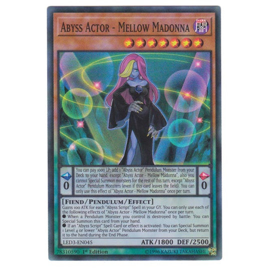 Yu-Gi-Oh! - White Dragon Abyss - Abyss Actor - Mellow Madonna (Super Rare) LED3-045