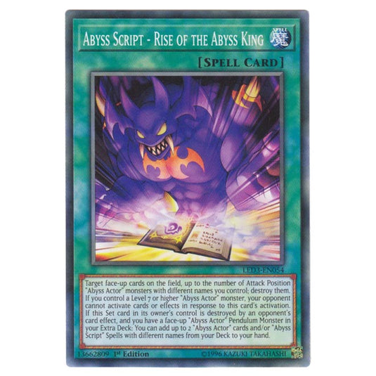Yu-Gi-Oh! - White Dragon Abyss - Abyss Script - Rise of the Abyss King (Common) LED3-054