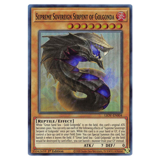 Yu-Gi-Oh! - Lightning Overdrive - Supreme Sovereign Serpent of Golgonda (Super Rare) LIOV-EN004