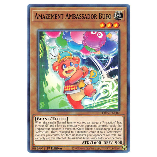 Yu-Gi-Oh! - Lightning Overdrive - Amazement Ambassador Bufo (Common) LIOV-EN007