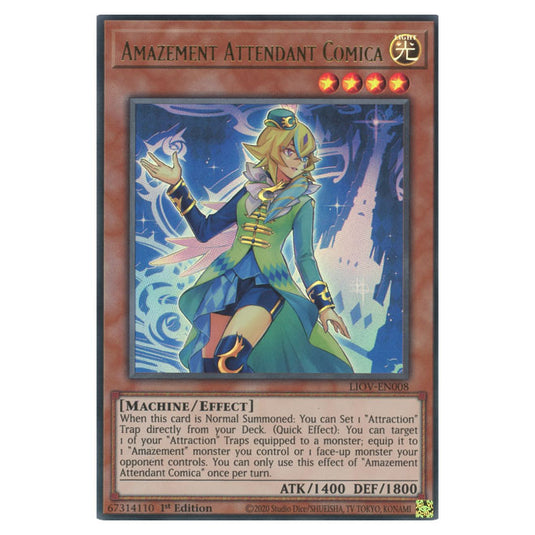 Yu-Gi-Oh! - Lightning Overdrive - Amazement Attendant Comica (Ultra Rare) LIOV-EN008