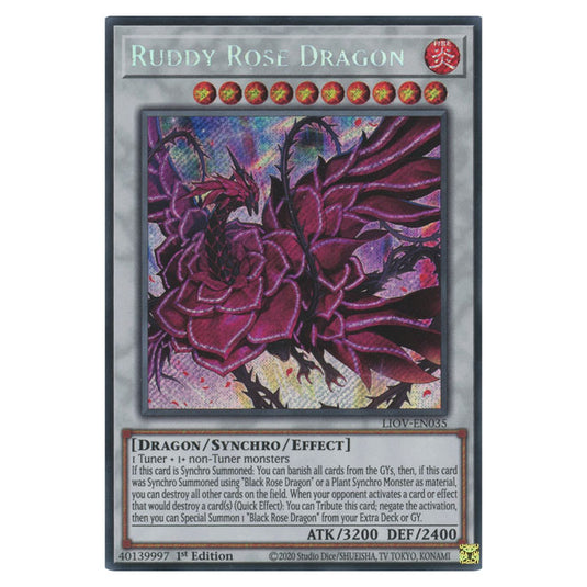 Yu-Gi-Oh! - Lightning Overdrive - Ruddy Rose Dragon (Secret Rare) LIOV-EN035