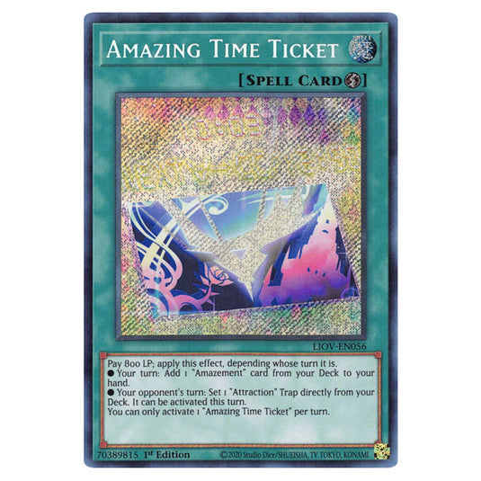 Yu-Gi-Oh! - Lightning Overdrive - Amazing Time Ticket (Secret Rare) LIOV-EN056