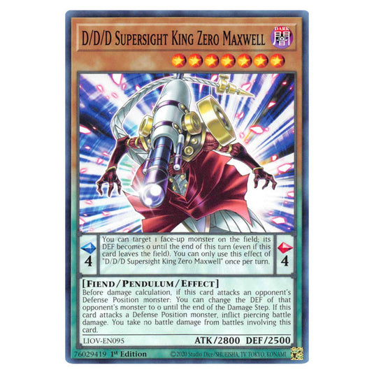 Yu-Gi-Oh! - Lightning Overdrive - D/D/D Supersight King Zero Maxwell (Common) LIOV-EN095
