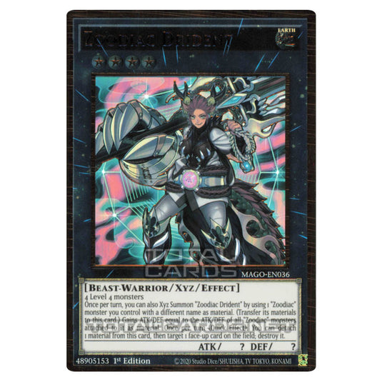 Yu-Gi-Oh! - Maximum Gold - Zoodiac Drident (Premium Gold Rare) MAGO-EN036