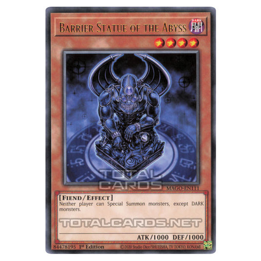 Yu-Gi-Oh! - Maximum Gold - Barrier Statue of the Abyss (Rare) MAGO-EN111