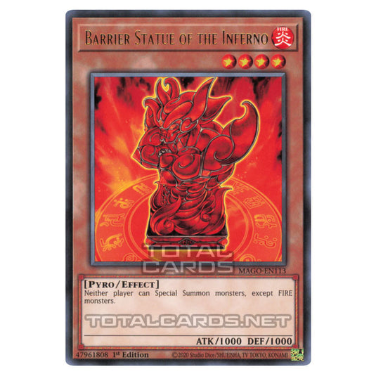 Yu-Gi-Oh! - Maximum Gold - Barrier Statue of the Inferno (Rare) MAGO-EN113