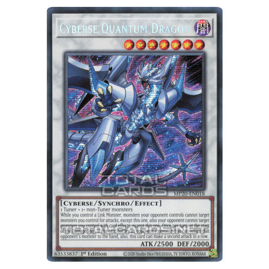 Yu-Gi-Oh! - 2020 Tin of Lost Memories - Cyberse Quantum Dragon (Prismatic Secret Rare) MP20-EN018