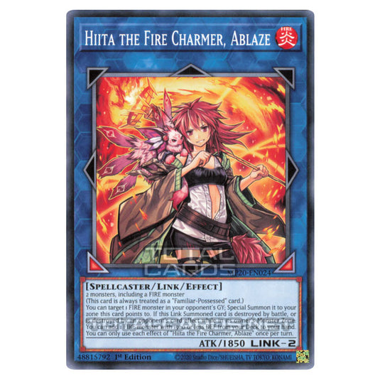 Yu-Gi-Oh! - 2020 Tin of Lost Memories - Hiita the Fire Charmer, Ablaze (Common) MP20-EN024