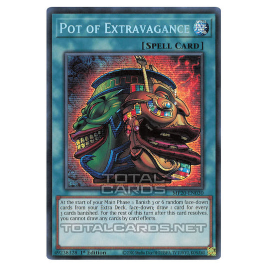 Yu-Gi-Oh! - 2020 Tin of Lost Memories - Pot of Extravagance (Prismatic Secret Rare) MP20-EN030