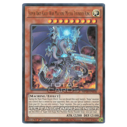 Yu-Gi-Oh! - 2020 Tin of Lost Memories - Super Anti-Kaiju War Machine Mecha-Thunder-King (Ultra Rare) MP20-EN036