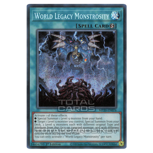 Yu-Gi-Oh! - 2020 Tin of Lost Memories - World Legacy Monstrosity (Prismatic Secret Rare) MP20-EN076