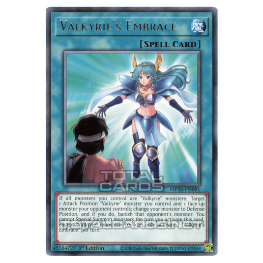 Yu-Gi-Oh! - 2020 Tin of Lost Memories - Valkyrie's Embrace (Rare) MP20-EN091