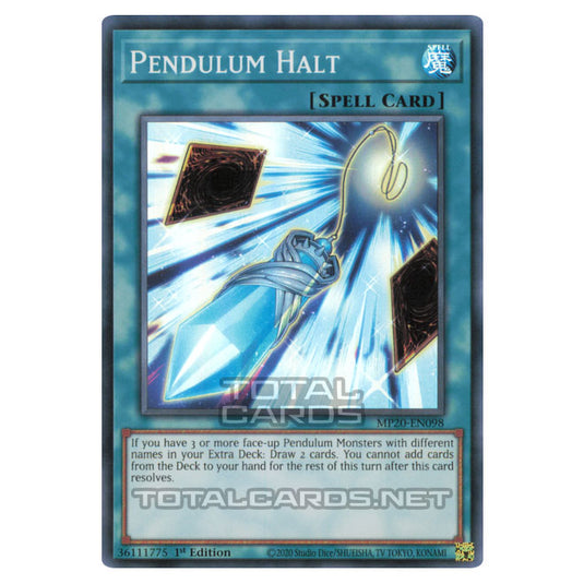 Yu-Gi-Oh! - 2020 Tin of Lost Memories - Pendulum Halt (Super Rare) MP20-EN098