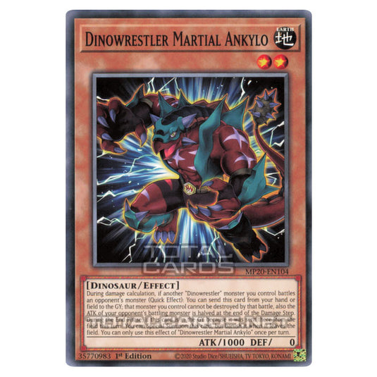 Yu-Gi-Oh! - 2020 Tin of Lost Memories - Dinowrestler Martial Ankylo (Common) MP20-EN104