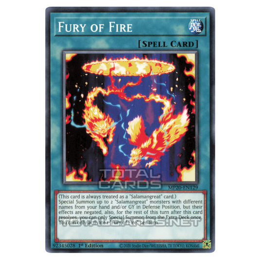 Yu-Gi-Oh! - 2020 Tin of Lost Memories - Fury of Fire (Common) MP20-EN129