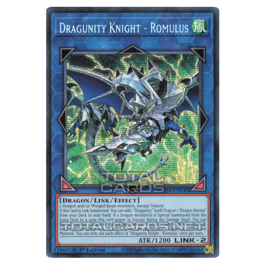 Yu-Gi-Oh! - 2020 Tin of Lost Memories - Dragunity Knight - Romulus (Prismatic Secret Rare) MP20-EN145