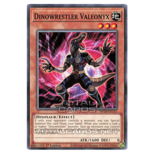 Yu-Gi-Oh! - 2020 Tin of Lost Memories - Dinowrestler Valeonyx (Common) MP20-EN151