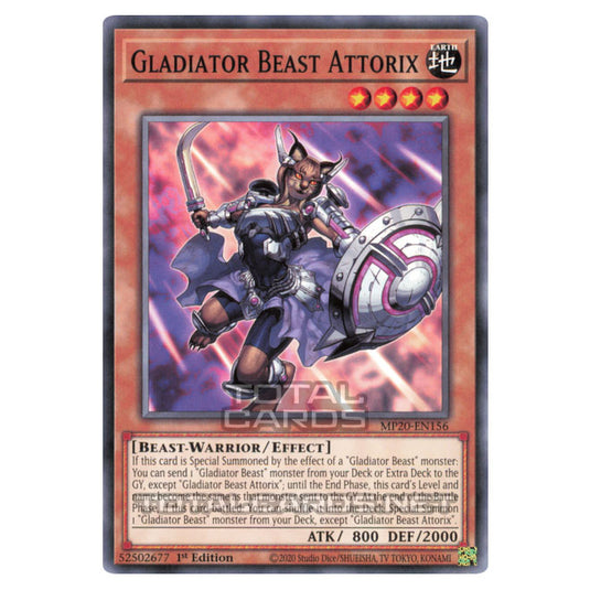 Yu-Gi-Oh! - 2020 Tin of Lost Memories - Gladiator Beast Attorix (Common) MP20-EN156