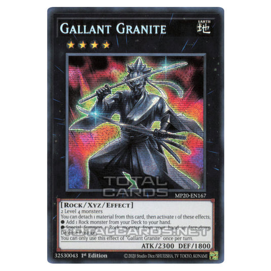 Yu-Gi-Oh! - 2020 Tin of Lost Memories - Gallant Granite (Prismatic Secret Rare) MP20-EN167