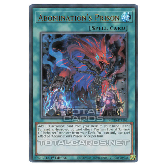 Yu-Gi-Oh! - 2020 Tin of Lost Memories - Abomination's Prison (Ultra Rare) MP20-EN182