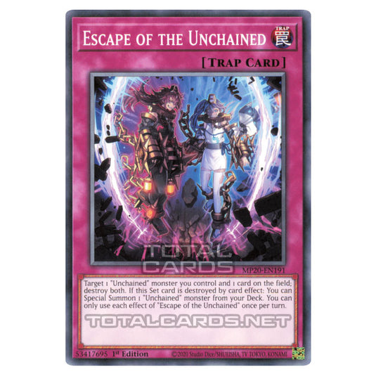Yu-Gi-Oh! - 2020 Tin of Lost Memories - Escape of the Unchained (Common) MP20-EN191