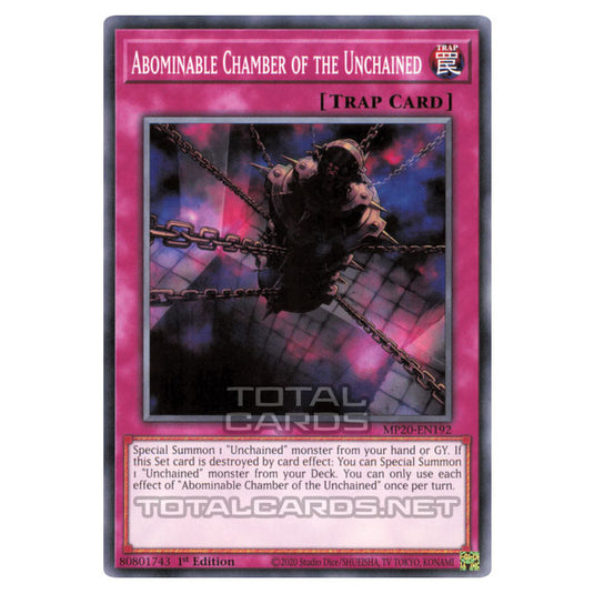 Yu-Gi-Oh! - 2020 Tin of Lost Memories - Abominable Chamber of the Unchained (Common) MP20-EN192