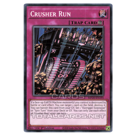 Yu-Gi-Oh! - 2020 Tin of Lost Memories - Crusher Run (Common) MP20-EN195