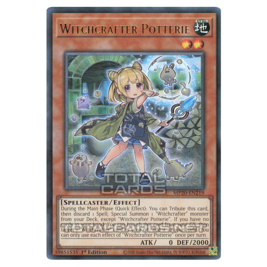 Yu-Gi-Oh! - 2020 Tin of Lost Memories - Witchcrafter Potterie (Ultra Rare) MP20-EN219