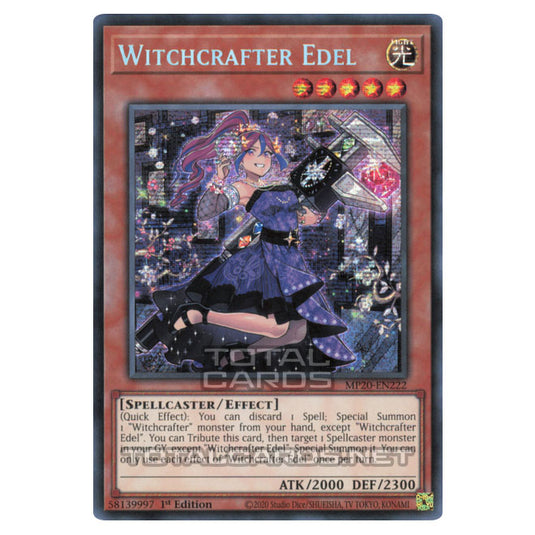 Yu-Gi-Oh! - 2020 Tin of Lost Memories - Witchcrafter Edel (Prismatic Secret Rare) MP20-EN222