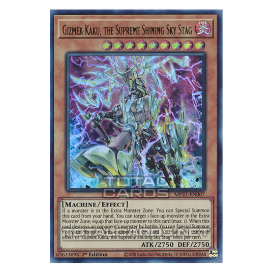 Yu-Gi-Oh! - 2021 Tin of Ancient Battles - Gizmek Kaku, the Supreme Shining Sky Stag (Ultra Rare) MP21-EN007