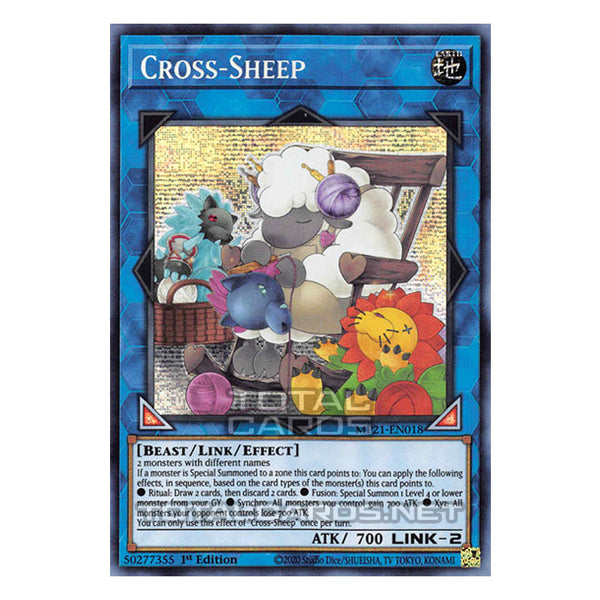 1st Edition Prismatic Secret Rare Yu-Gi-Oh! CROSS-SHEEP  MP21-EN018  Near  Mint Collectible Card Yugioh Crossed Souls