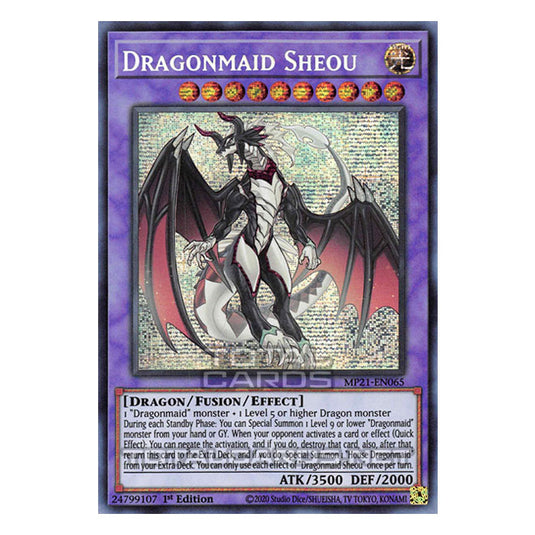 Yu-Gi-Oh! - 2021 Tin of Ancient Battles - Dragonmaid Sheou (Prismatic Secret Rare) MP21-EN065