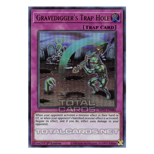 Yu-Gi-Oh! - 2021 Tin of Ancient Battles - Gravedigger's Trap Hole (Ultra Rare) MP21-EN086