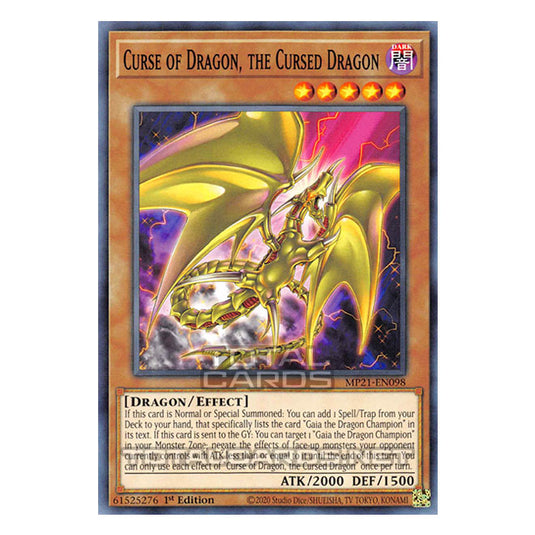 Yu-Gi-Oh! - 2021 Tin of Ancient Battles - Curse of Dragon, the Cursed Dragon (Common) MP21-EN098