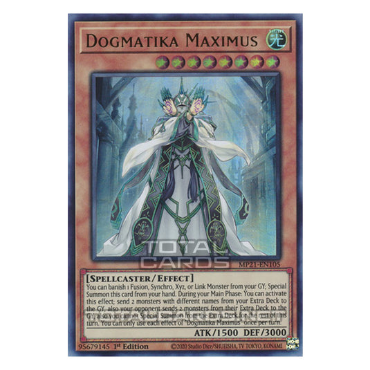 Yu-Gi-Oh! - 2021 Tin of Ancient Battles - Dogmatika Maximus (Ultra Rare) MP21-EN105