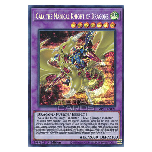 Yu-Gi-Oh! - 2021 Tin of Ancient Battles - Gaia the Magical Knight of Dragons (Prismatic Secret Rare) MP21-EN124