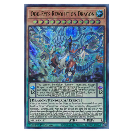 Yu-Gi-Oh! - 2021 Tin of Ancient Battles - Odd-Eyes Revolution Dragon (Ultra Rare) MP21-EN157