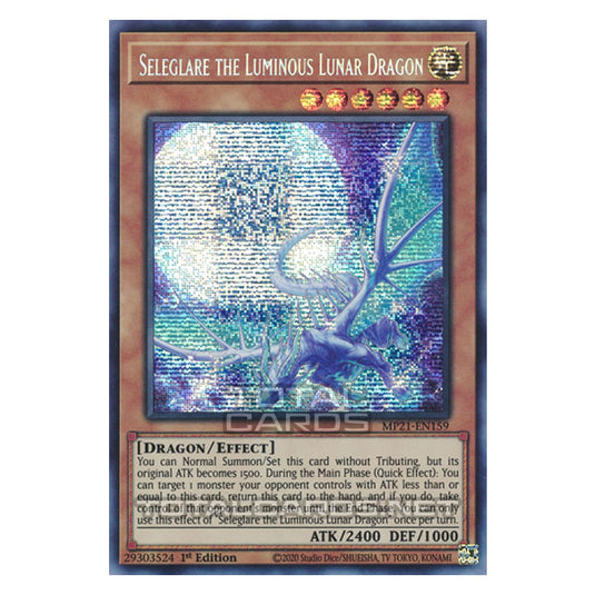 Yu-Gi-Oh! - 2021 Tin of Ancient Battles - Seleglare the Luminous Lunar Dragon (Prismatic Secret Rare) MP21-EN159