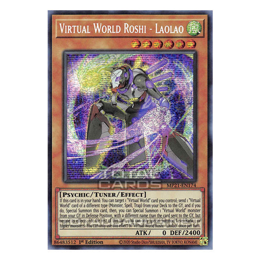 Yu-Gi-Oh! - 2021 Tin of Ancient Battles - Virtual World Roshi - Laolao (Prismatic Secret Rare) MP21-EN174