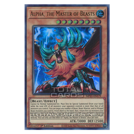 Yu-Gi-Oh! - 2021 Tin of Ancient Battles - Alpha, the Master of Beasts (Ultra Rare) MP21-EN179