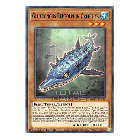 Yu-Gi-Oh! - 2021 Tin of Ancient Battles - Gluttonous Reptolphin Greethys (Common) MP21-EN183